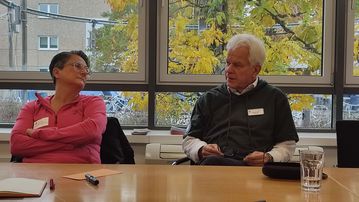 Ralf Rainer Klatt und Aytül Otters in der Praxisbox Wir verteidigen unsere Werte