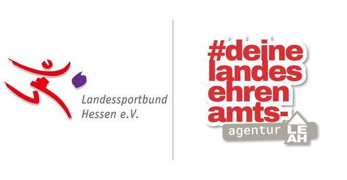 Logos der Kooperationspartner lsb h und Landesehrenamtsagentur Hessen