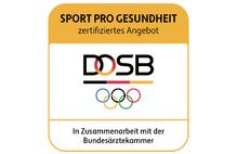 Schaltfläche zum Qualitätssiegel "Sport pro Gesundheit"